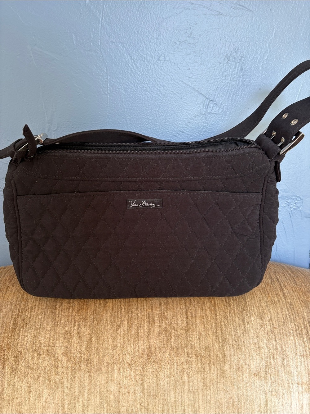 Vera Bradley Quilted Black Shoulder Crossbody Bag